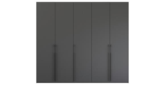 DREHTÜRENSCHRANK 251/235/60 cm 5-türig Graphitfarben - Graphitfarben, Trend, Holzwerkstoff/Metall (251/235/60cm) - Novel
