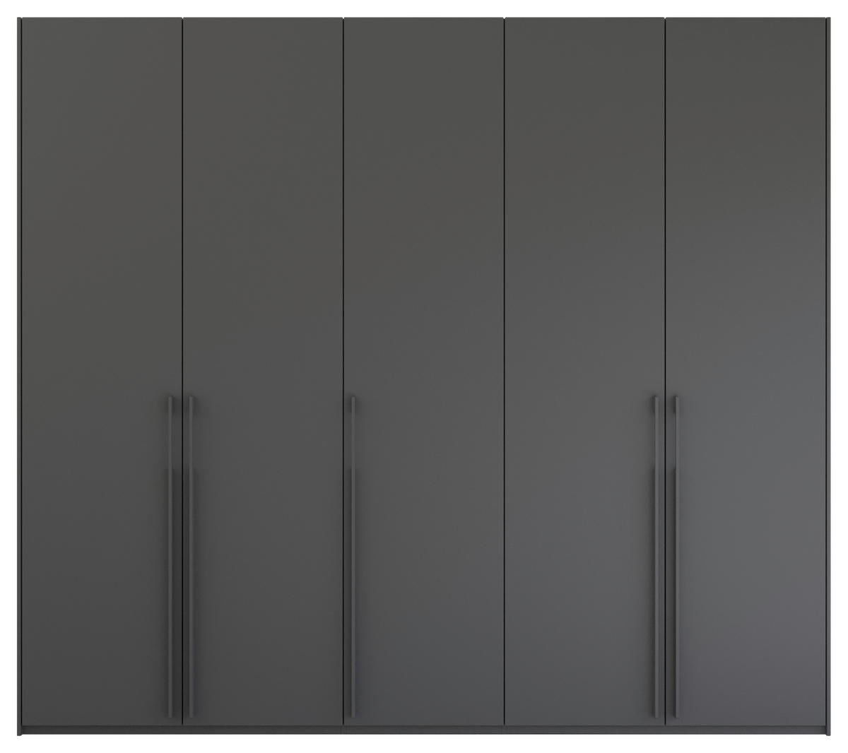 DREHTÜRENSCHRANK 251/223/60 cm 5-türig Graphitfarben  - Graphitfarben, Trend, Holzwerkstoff/Metall (251/223/60cm) - Novel