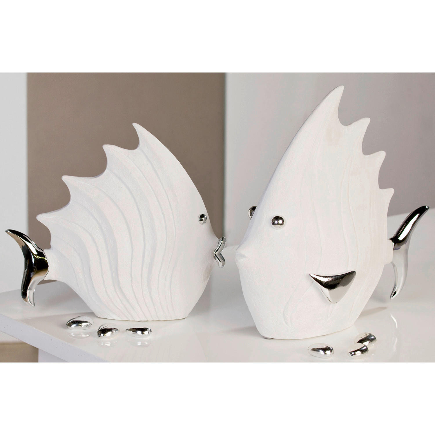 DEKOFISCH - Grauweiß, Basics, Kunststoff (29/26cm)