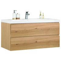 WASCHTISCHKOMBI 106 cm  - Eichefarben/Weiß Hochglanz, MODERN, Holz/Holzwerkstoff (106cm) - Novel