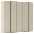 DREHTÜRENSCHRANK 251/223/61 cm,  in Champagner, 5-türig  - Champagner/Graphitfarben, Basics, Holzwerkstoff/Metall (251/223/61cm) - Novel