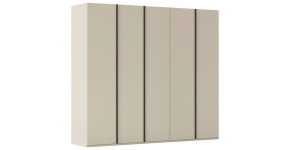 DREHTÜRENSCHRANK 251/223/61 cm,  in Champagner, 5-türig  - Champagner/Graphitfarben, Basics, Holzwerkstoff/Metall (251/223/61cm) - Novel