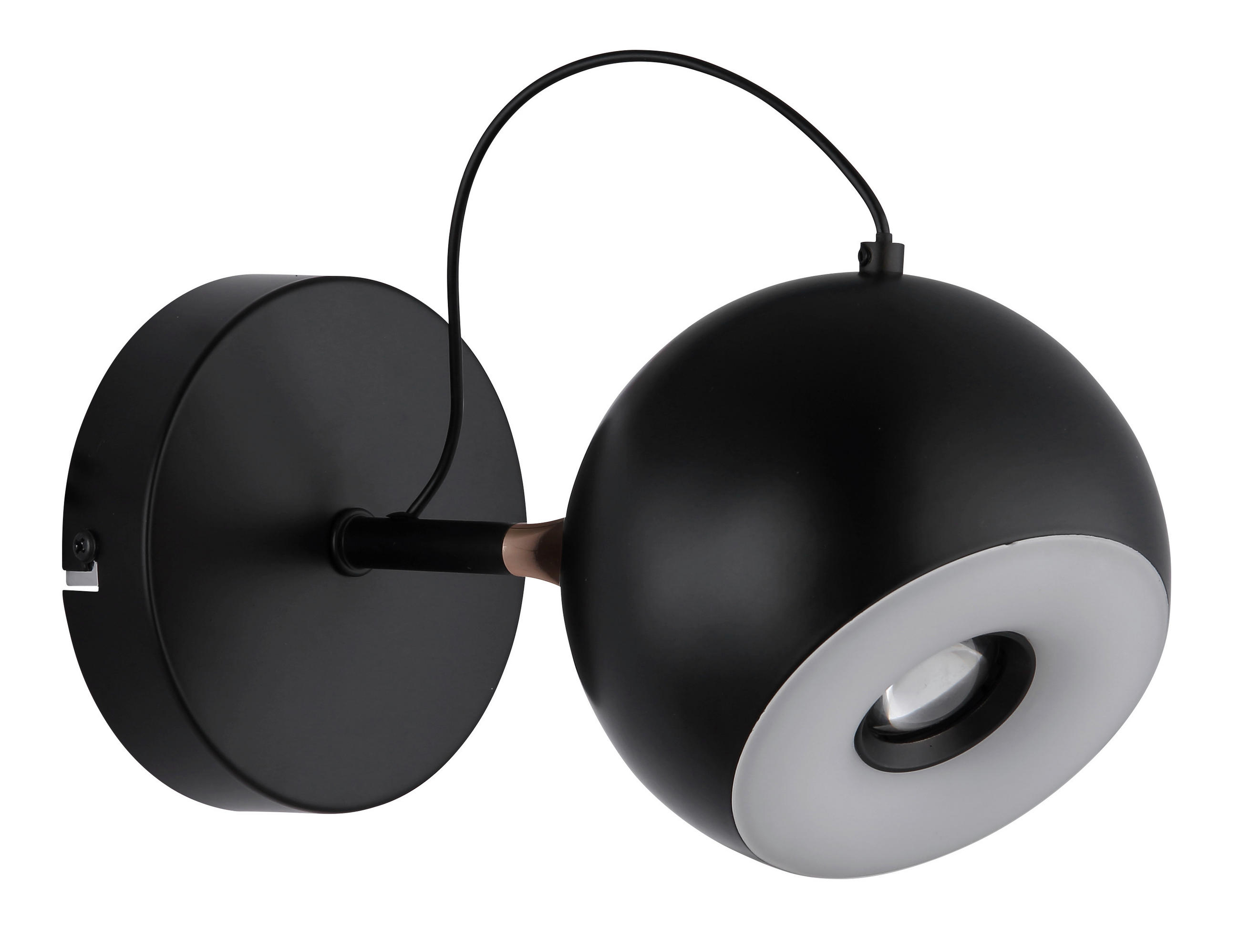 LED-WANDLEUCHTE 12/12 cm   - Goldfarben/Schwarzchrom, Design, Kunststoff/Metall (12/12cm) - Globo