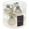 CHRISTBAUMKUGEL-SET 8 cm  - Silberfarben, KONVENTIONELL, Glas (8cm)
