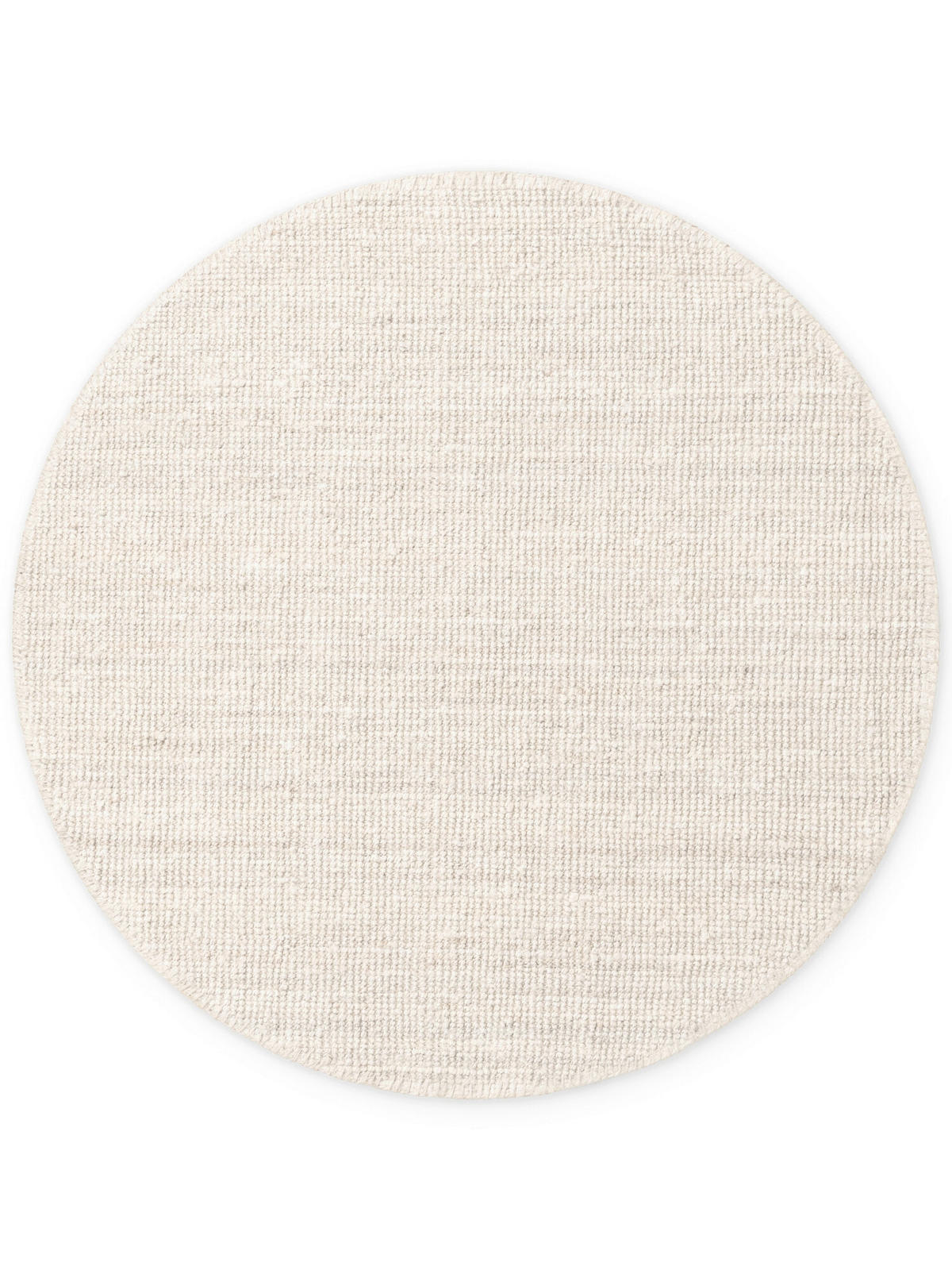 JUTETEPPICH 200 cm Bouclé Weiß rund  - Weiß, KONVENTIONELL, Textil (200cm) - Hanse Home