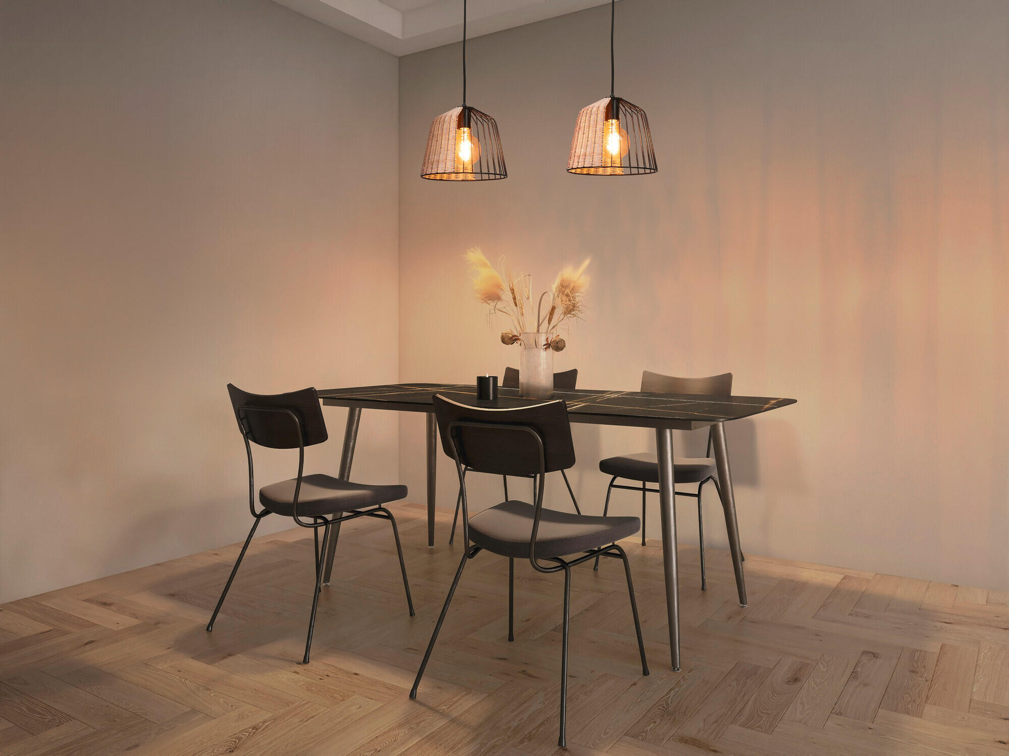 DECKENLEUCHTE 26/126,50 cm   - KONVENTIONELL, Holz/Metall (26/126,50cm) - Ledvance