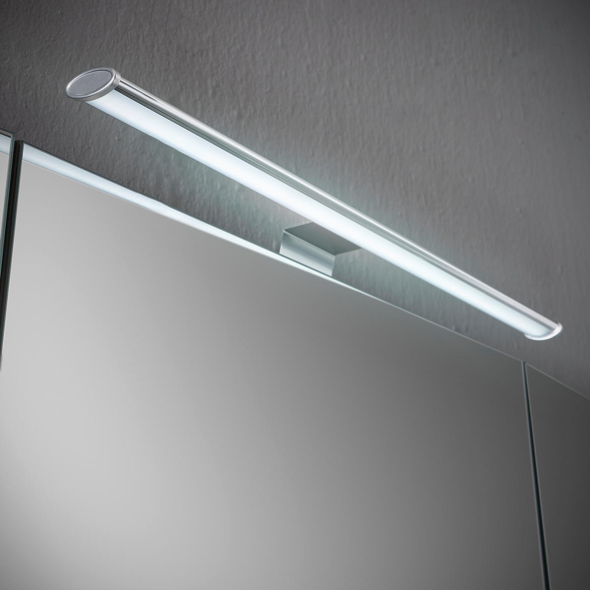 BADEZIMMER  in 141 cm  - Weiß/Grau, KONVENTIONELL, Holzwerkstoff/Stein (141cm) - Sadena