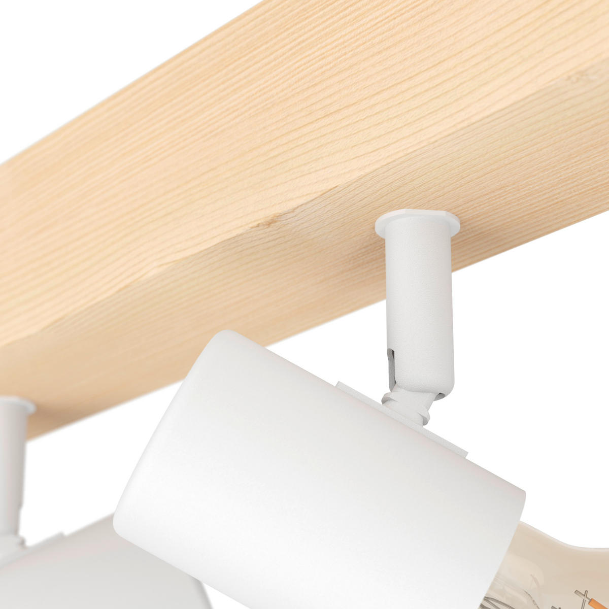 STRAHLER 63/5/63 cm   - Braun/Weiß, Natur, Holz/Metall (63/5/63cm) - Eglo