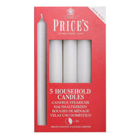 SET DUGULJASTIH SVEĆA  bela  - bela, Osnovno, prirodni materijali (2,5/2,5/15,5cm)