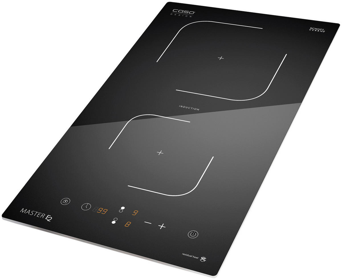 INDUKTIONSKOCHFELD Master E2 Einbau  - Schwarz, Basics, Glas (29,0/6,0/52,0cm) - CASO Design