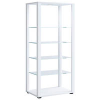 VITRINE  in Weiß  - Schwarz/Weiß, MODERN, Glas/Holzwerkstoff (51,8/114,5/34,8cm) - MID.YOU