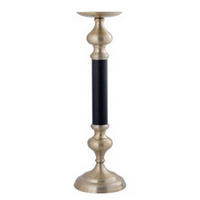 SVEČNIK - zlate barve/črna, Basics, kovina (18/18/57cm)