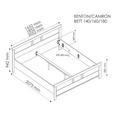 BETT 140/200 cm  in Dunkelgrau, Eiche Artisan  - Dunkelgrau/Eiche Artisan, ROMANTIK / LANDHAUS (140/200cm) - Hom`in
