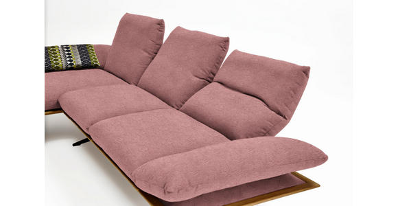 ECKSOFA in Flachgewebe Altrosa 159/314 cm - Schwarz/Altrosa, Design, Holz/Textil (159/314cm) - Dieter Knoll