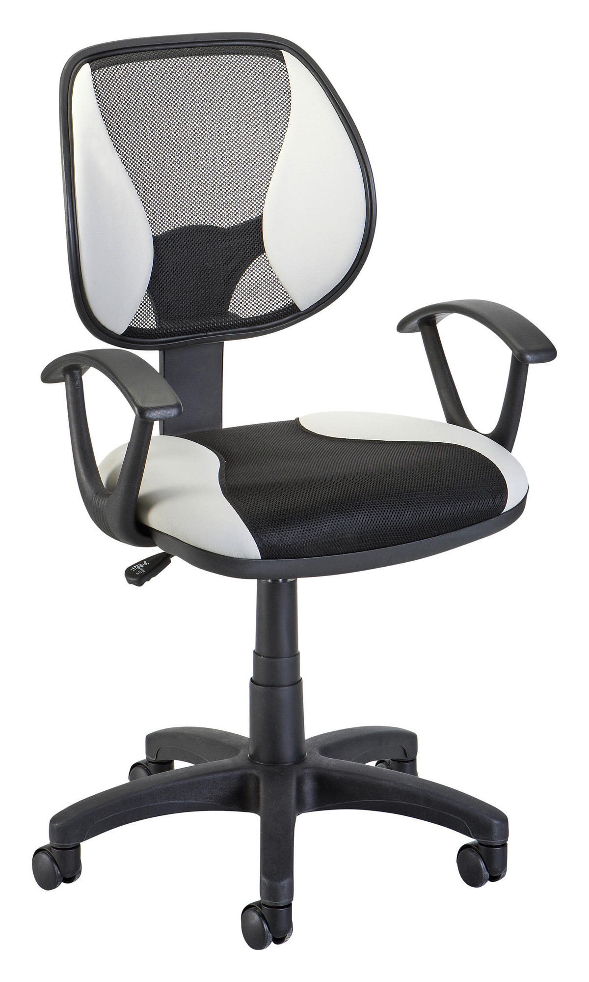 JUGENDDREHSTUHL Netz Schwarz  - Schwarz, KONVENTIONELL, Kunststoff/Textil (60/92-104/60cm) - Boxxx