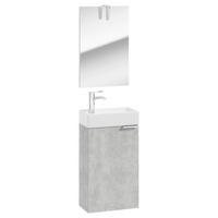 HOSŤOVSKÁ KÚPEĽŇA, sivá, 41 cm - sivá/biela, Basics, kompozitné drevo/keramika (41cm) - MID.YOU