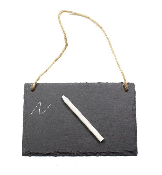 TABULE NA PSANÍ KŘÍDOU, kámen, 10/15 cm - barvy břidlice, Konvenční, kámen (10/15cm) - Ambia Home