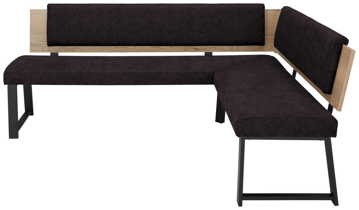 ECKBANK 220/200 cm  in Anthrazit  - Anthrazit/Schwarz, MODERN, Holzwerkstoff/Textil (220/200cm) - Venda