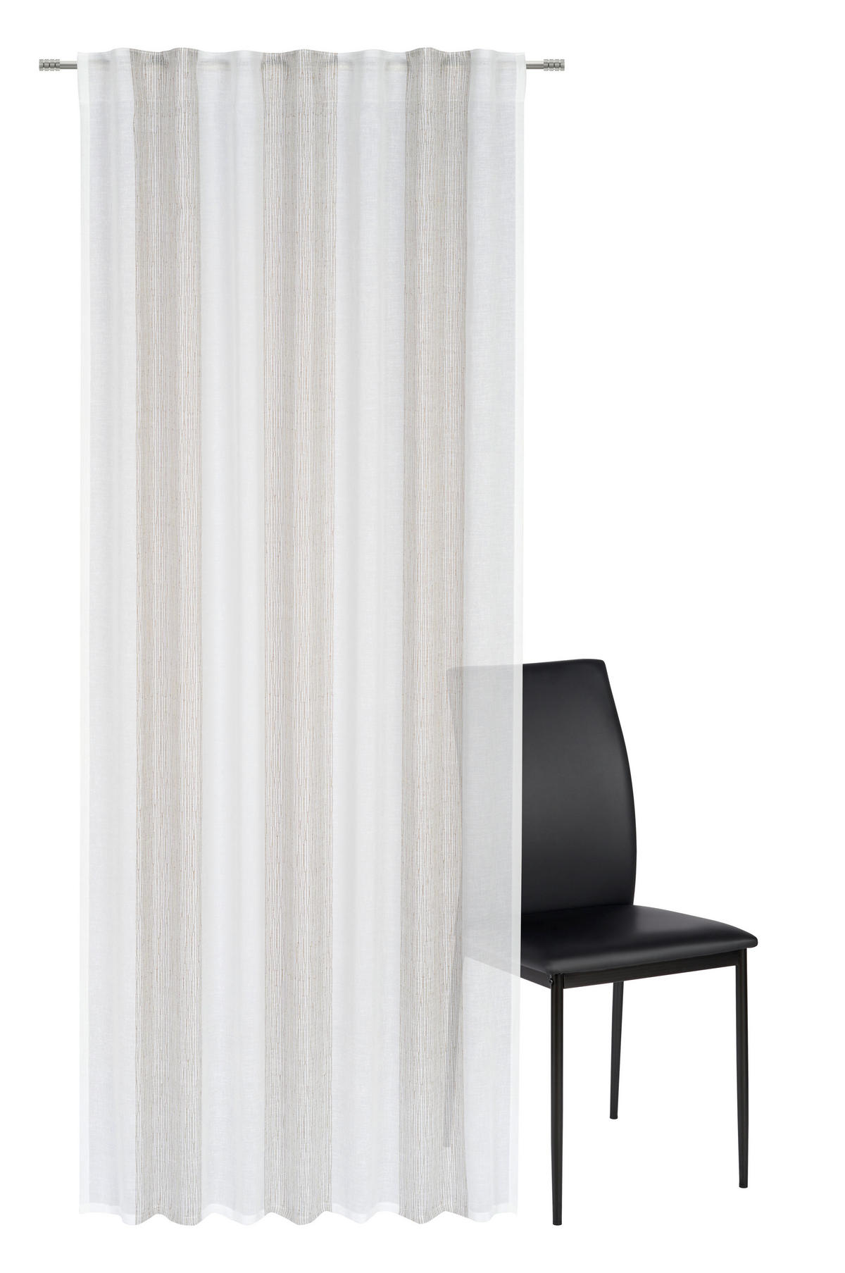 HOTOVÝ ZÁVES, polopriehľadné, 140/245 cm - hnedá, Natur, textil (140/245cm) - Esposa