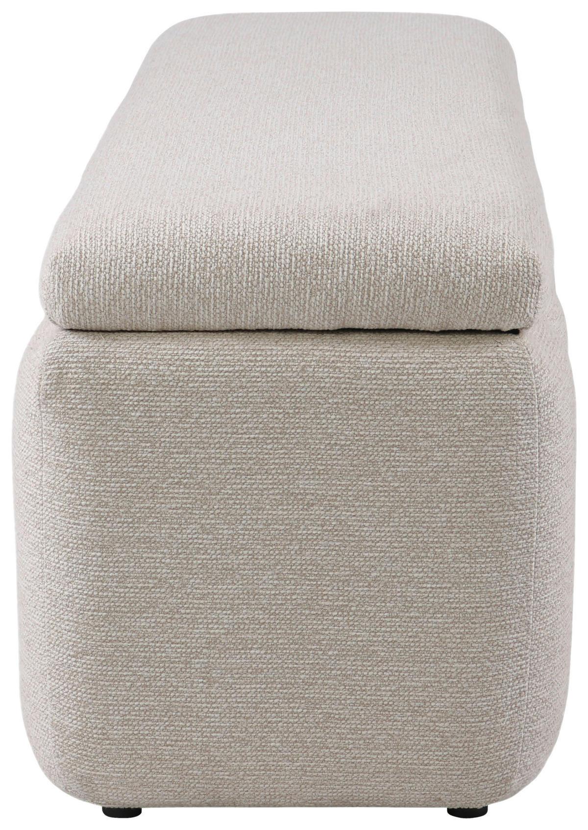 SITZBANK 120/46/41 cm Webstoff Beige Kunststoff  - Beige/Schwarz, Design, Kunststoff/Textil (120/46/41cm) - Novel