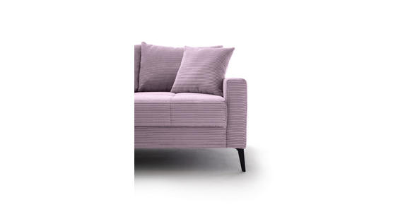 ECKSOFA  in Cord Lila  173/280 cm  - Lila/Schwarz, KONVENTIONELL, Textil/Metall (173/280cm) - Hom`in