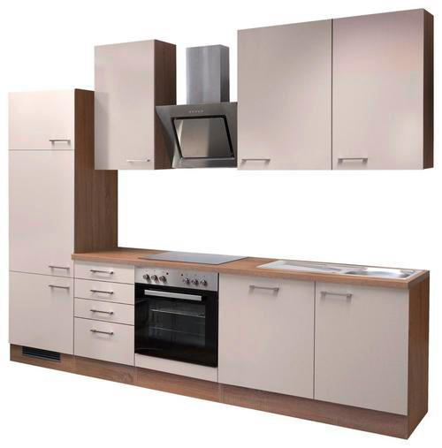KUCHYNSKÁ LINKA NEPAL 280 - kašmírová/farba ušľachtilej ocele, Modern, kov/kompozitné drevo (280cm) - FlexWell