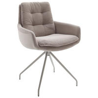 ARMLEHNSTUHL  in Cord  - Sandfarben/Seidengrau, Design, Textil/Metall (63/90/69cm) - Johann Jakob