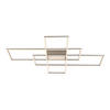 STROPNÉ LED SVIETIDLO, 100/75/7,5 cm - niklová, Design, kov/plast (100/75/7,5cm) - Novel