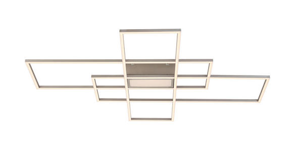 LED-DECKENLEUCHTE 100/75/7,5 cm - Nickelfarben, Design, Kunststoff/Metall (100/75/7,5cm) - Novel