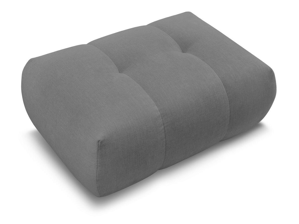 HOCKER FUJI  Leinenoptik Dunkelgrau  - Dunkelgrau/Schwarz, MODERN, Kunststoff/Textil (112/44/80cm)