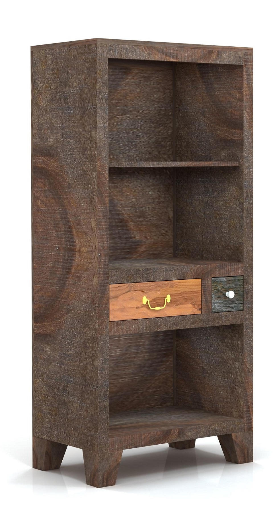 REGAL Mangoholz massiv  - LIFESTYLE, Holz/Metall (60/130/35cm) - Livetastic