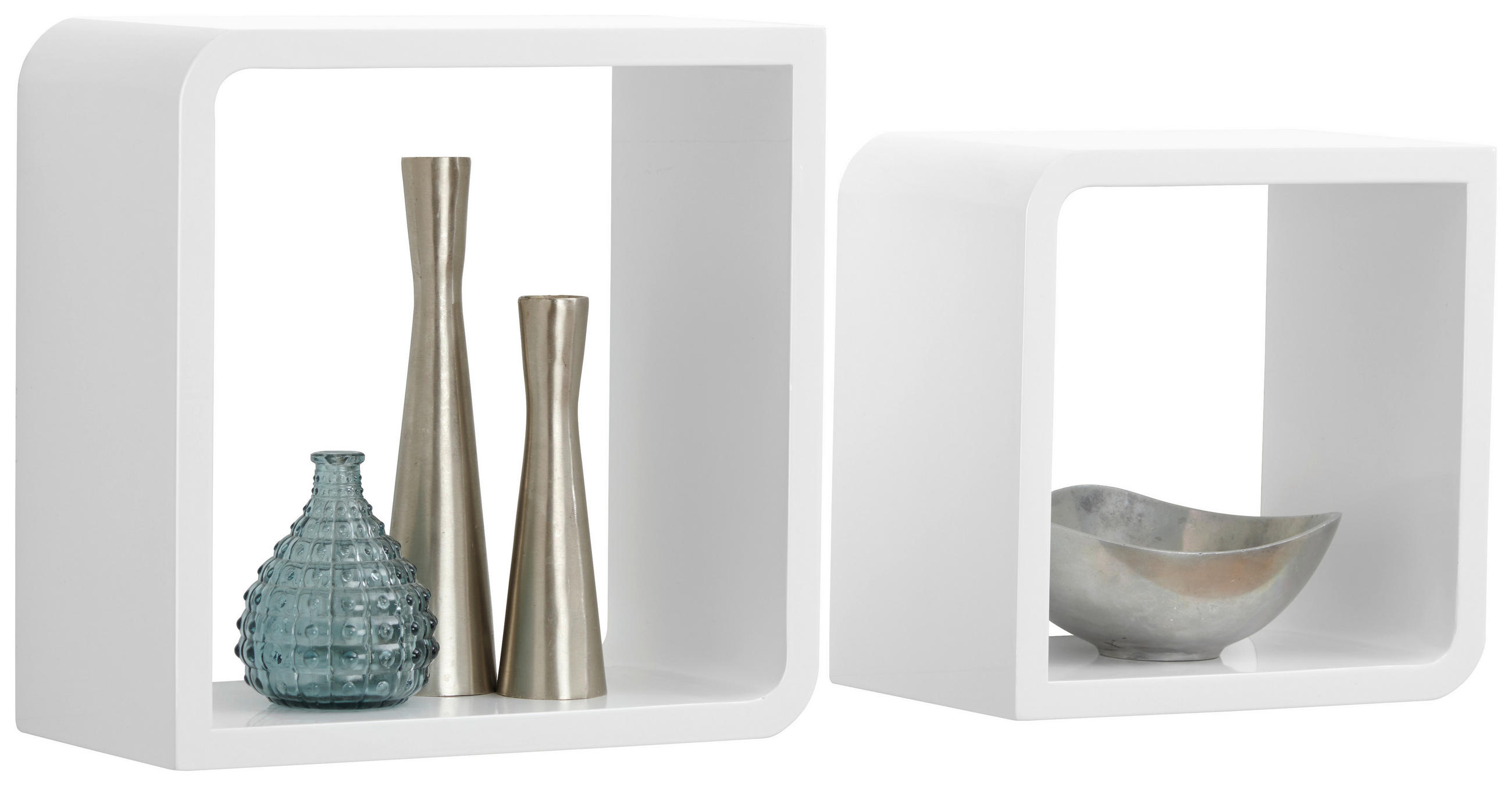 SET ZIDNIH POLICA   - bijela, Basics, drvni materijal (23-28/23-28/15cm) - Xora