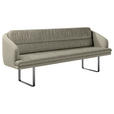 SITZBANK 255/89/68 cm Flachgewebe Graugrün Metall  - Schwarz/Graugrün, Design, Textil/Metall (255/89/68cm) - Dieter Knoll