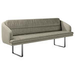 SITZBANK 255/89/68 cm Flachgewebe Graugrün Metall  - Schwarz/Graugrün, Design, Textil/Metall (255/89/68cm) - Dieter Knoll
