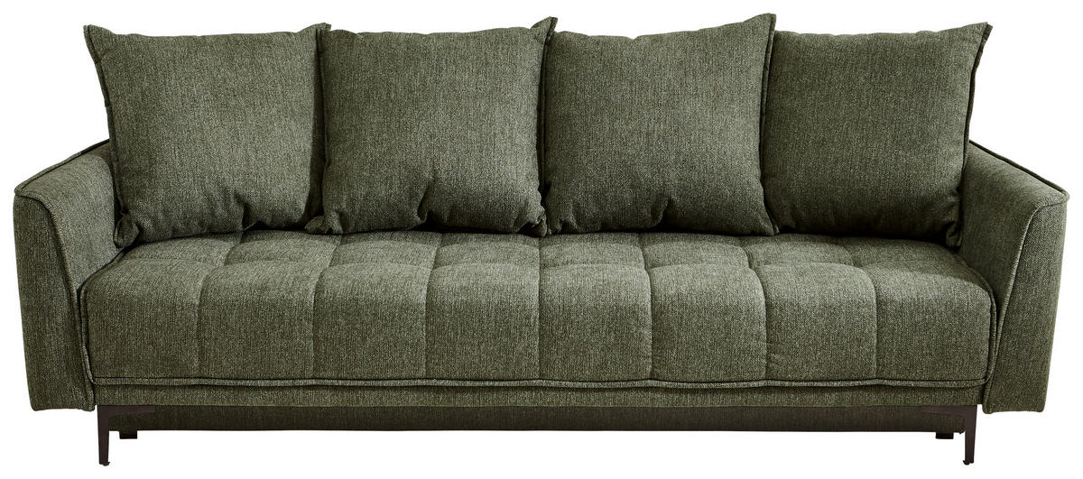 SCHLAFSOFA in Textil Grün  - Schwarz/Grün, Design, Textil (235/70/108cm) - MID.YOU