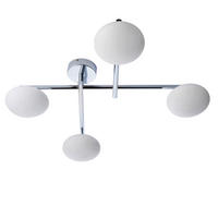 BADEZIMMER-DECKENLEUCHTE  66/19.4 cm    - Chromfarben/Opal, KONVENTIONELL, Glas (66/19.4cm) - ENDON