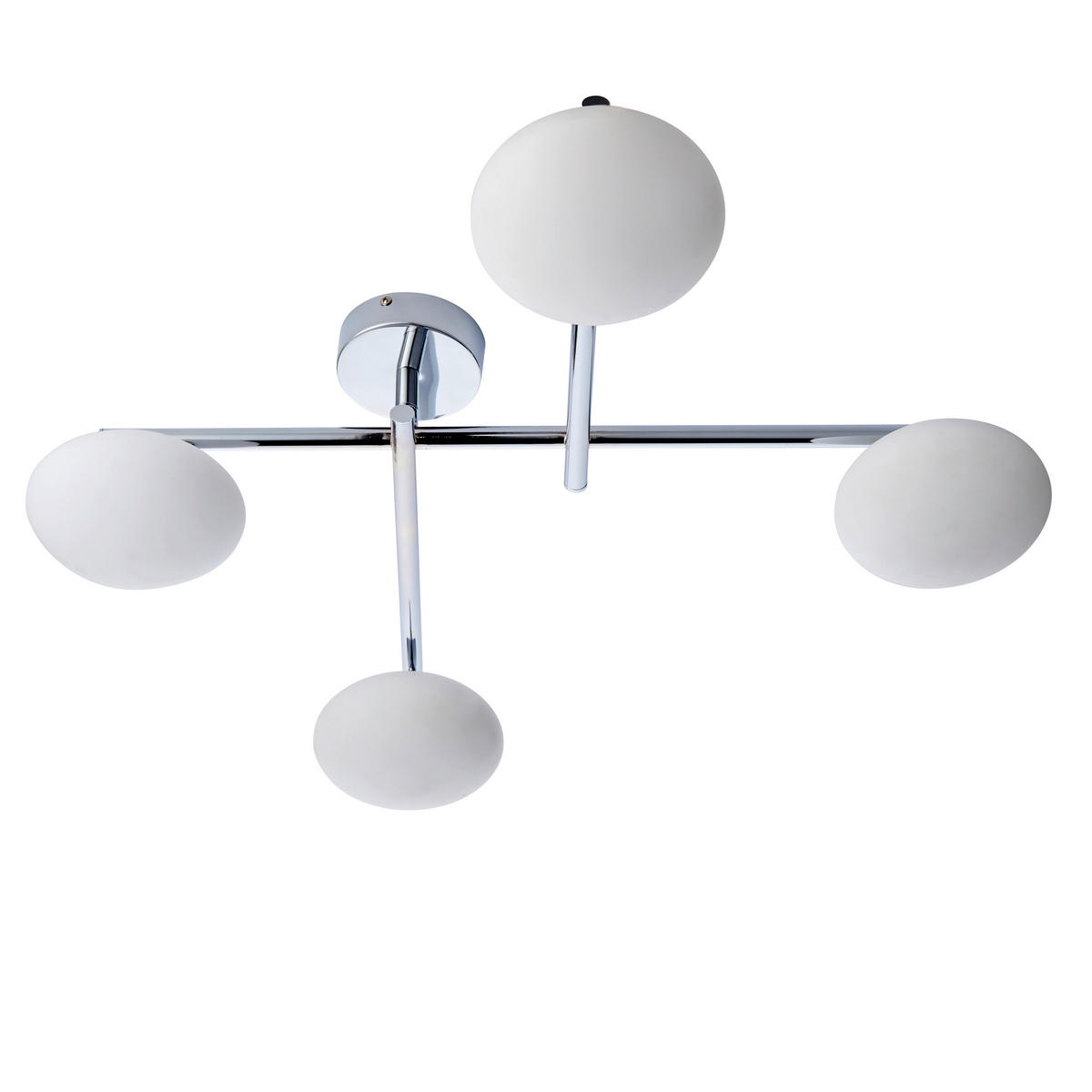 BADEZIMMER-DECKENLEUCHTE  66/19.4 cm    - Chromfarben/Opal, KONVENTIONELL, Glas (66/19.4cm) - ENDON