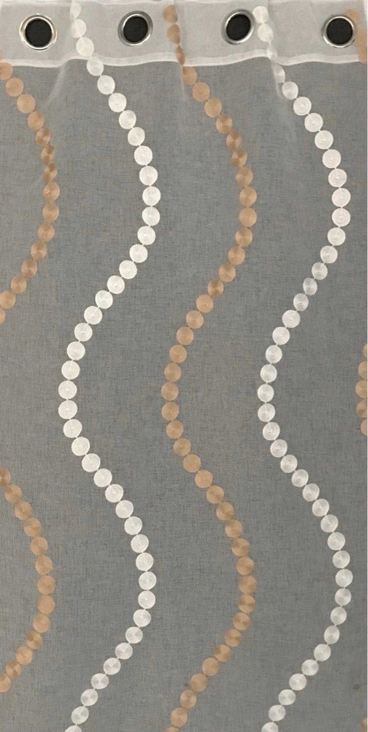 ÖSENVORHANG halbtransparent  - Beige, Basics, Textil (140/245cm) - Schmidt Spiele