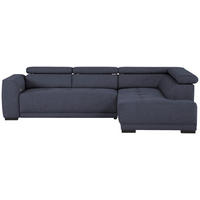 ECKSOFA in Struktur Blau  - Blau/Schwarz, Design, Kunststoff/Textil (284/205cm) - Xora