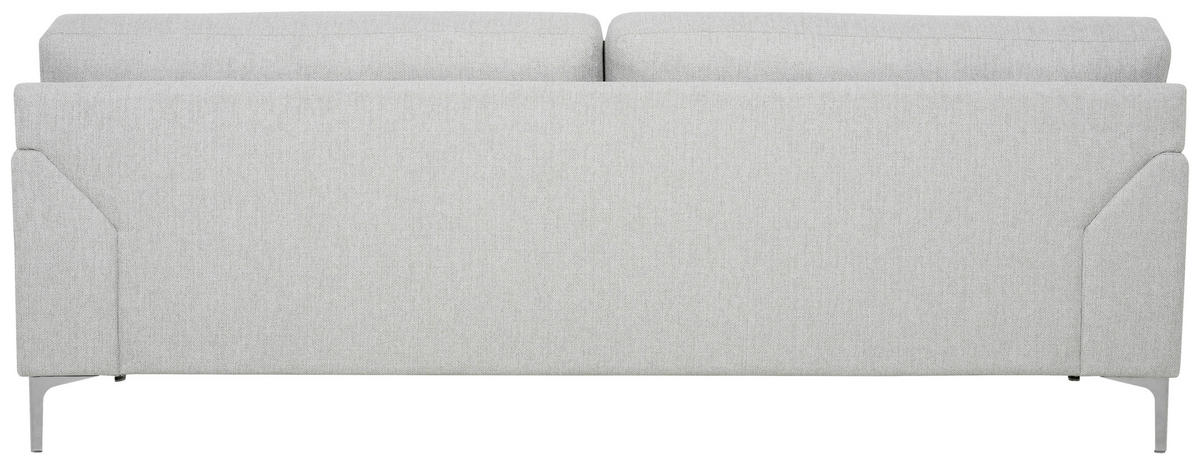 2-SITS SOFFA i flatväv beige  - beige/kromfärg, Klassisk, metall/trä (186/84/85cm) - Best Price
