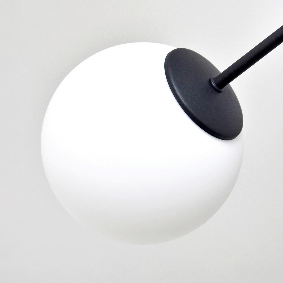 DECKENLEUCHTE    76/76/31 cm  - Schwarz/Weiß, Design, Glas/Metall (76/76/31cm)