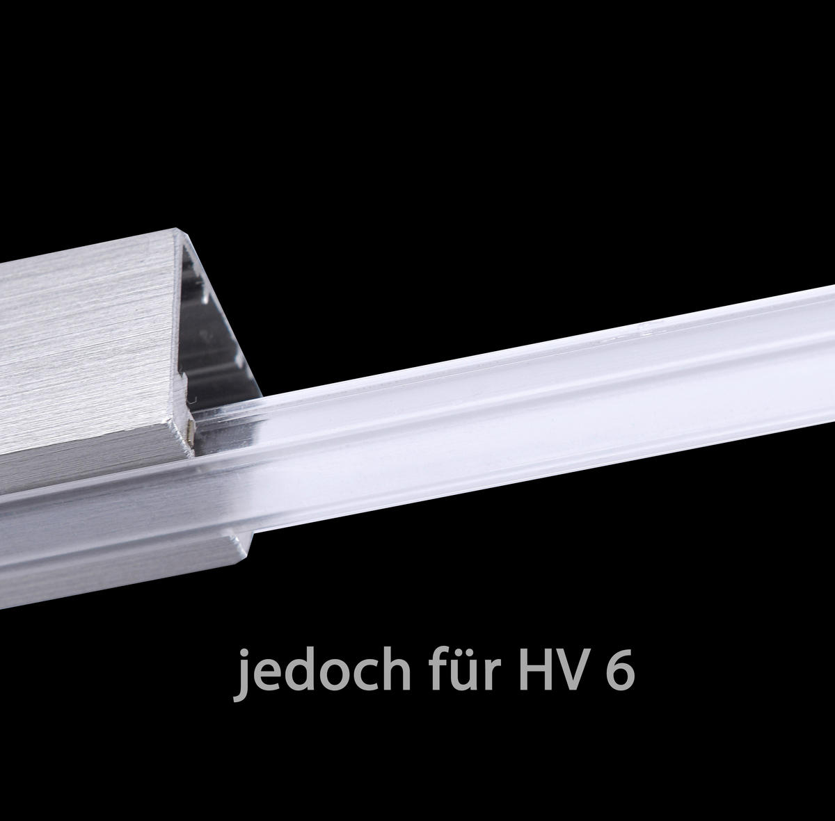 SCHIENENSYSTEM-ABDECKSCHIENE    50 cm  - Transparent, Basics, Kunststoff (50cm) - Fischer & Honsel