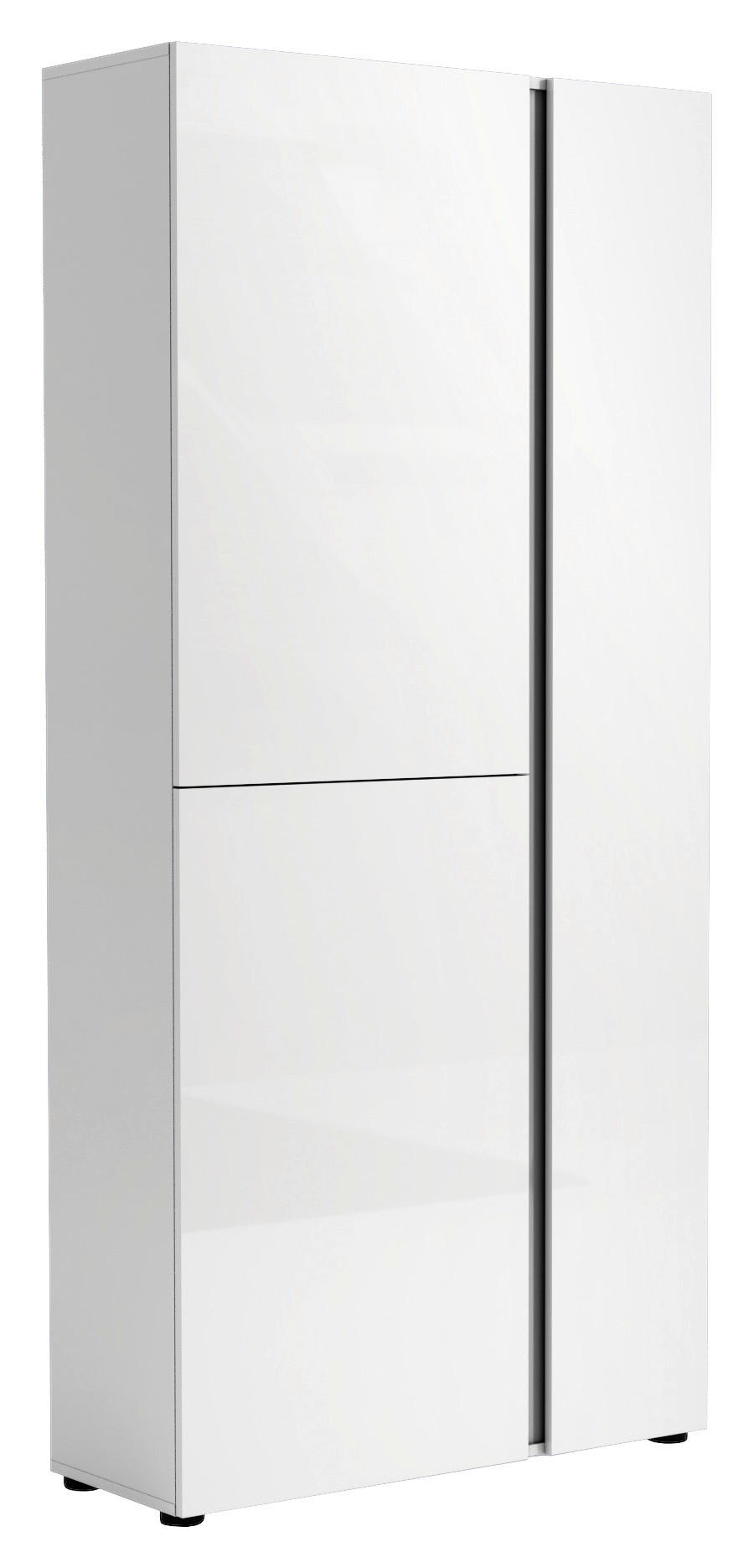 ORMAR GARDEROBNI bijela - bijela/crna, Design, drvni materijal/plastika (91/196/34cm) - Xora