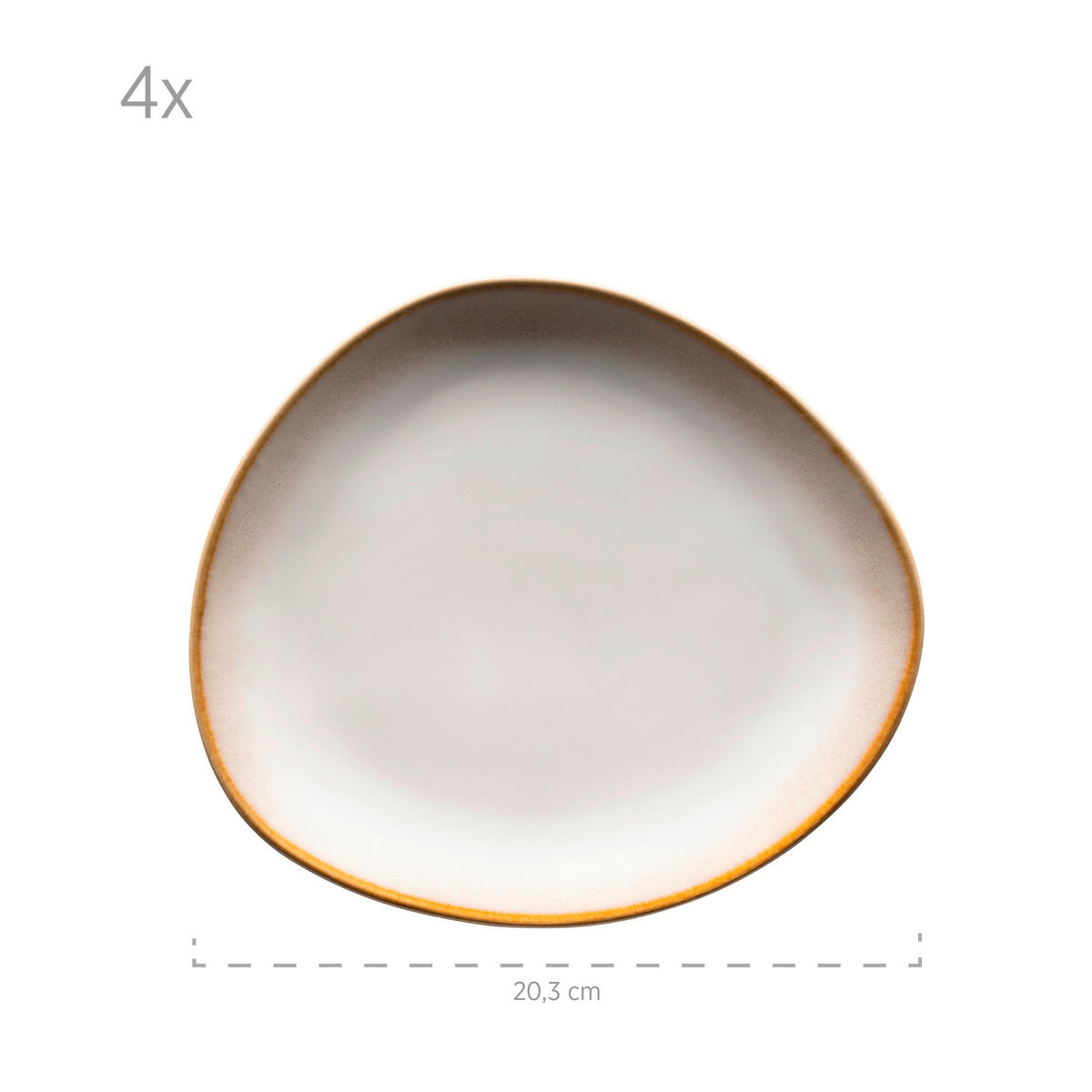 KOMBISERVICE La Sinfonia 16-teilig  - Weiss/Beige, Basics, Keramik (39,5/34,8/35,5cm) - Mäser