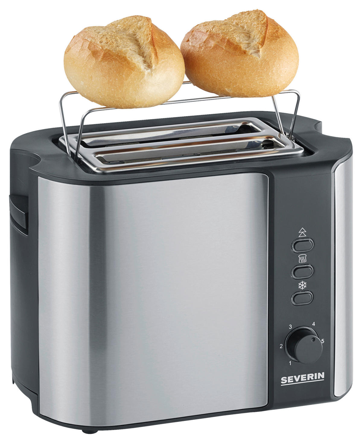 TOASTER  - Edelstahlfarben/Schwarz, Trend, Kunststoff (26,5/19,5/18cm) - Severin