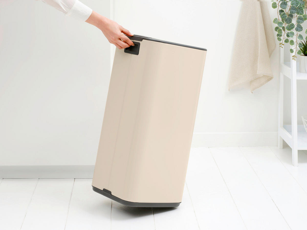 KOŠ S NOŽNOM PAPUČICOM  30 l  New Icon  - bež/antracit, Design, metal/plastika (28,8/64,7/35,8cm) - Brabantia
