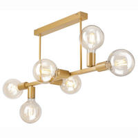 DECKENLEUCHTE ASTRID 90/39/73 cm   - Goldfarben, Basics, Glas/Metall (90/39/73cm)