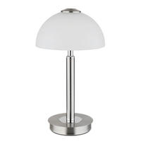 LED-TISCHLEUCHTE - Chromfarben/Weiss, Basics, Glas/Kunststoff (25/45cm) - Globo