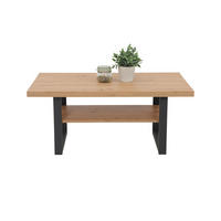 COUCHTISCH in Metall, Holzwerkstoff 105/69/45 cm  - Schwarz/Eiche Artisan, Design, Holzwerkstoff/Metall (105/69/45cm) - Livetastic