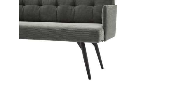 SITZBANK in Textil Anthrazit - Anthrazit/Schwarz, Design, Textil/Metall (206/85/69cm) - Johann Jakob